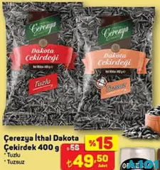 ÇEREZYA İTHAL DAKOTA ÇEKİRDEK 400 G
